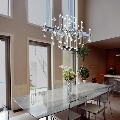 Facets LED Oval Chandelier