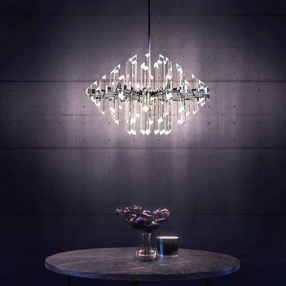 Facets LED Oval Chandelier