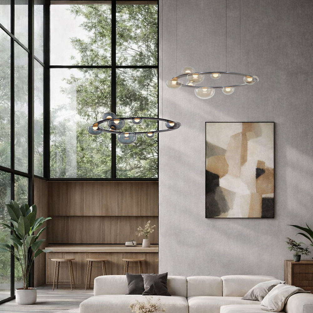 Dew Drop Circle LED Chandelier