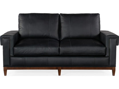 Noah Studio 2-Seat Stationary Leather Sofa
