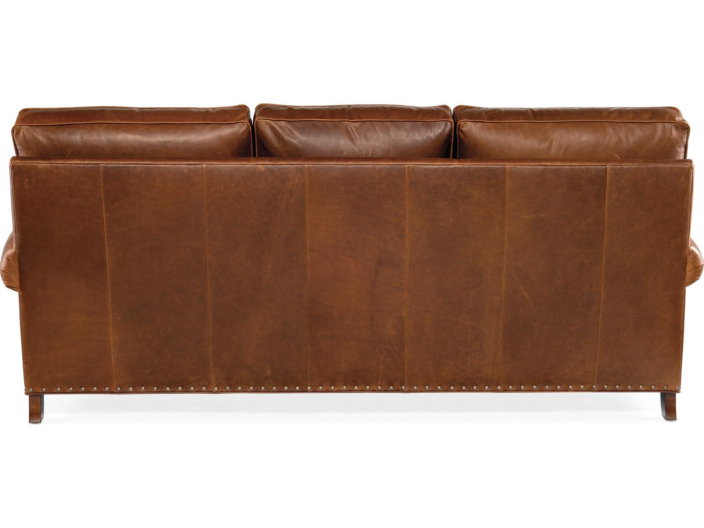 Hoff 3-Seat Leather Sofa with Nailhead Trim