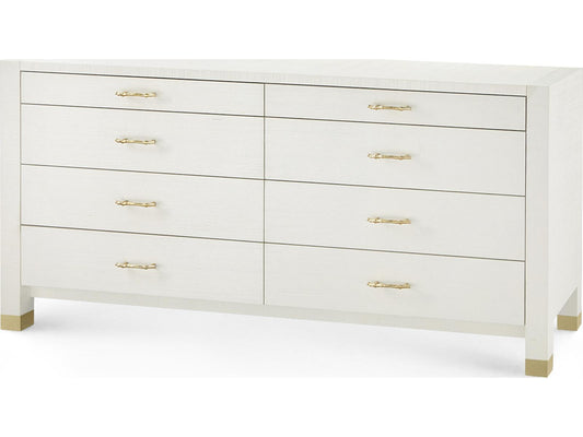 Camden Extra Large 8-Drawer Dresser in Sand White