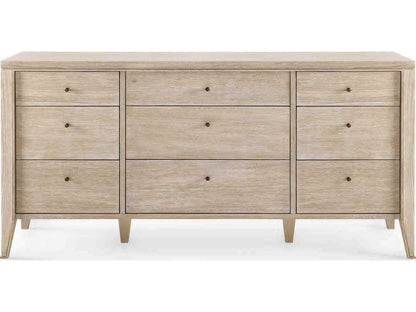 Paola 9-Drawers Oak Wood Dresser