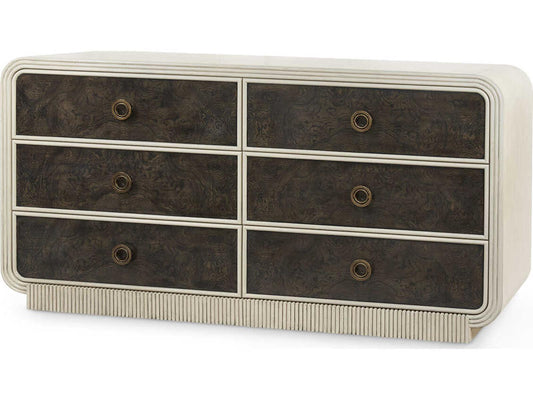 Wyatt 6-Drawer Acacia Wood Double Dresser in Sailcloth Sheen