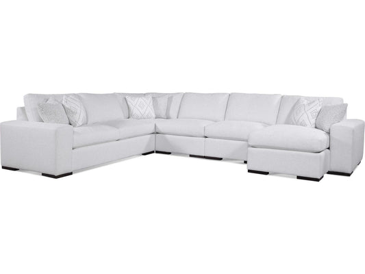 Memphis 5-Piece Chaise Fabric Sectional Sofa