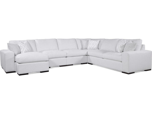 Memphis 5-Piece Chaise Sectional Sofa with Blendown Cushions