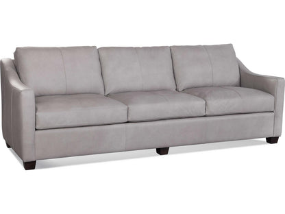 Oliver Leather Estate Sofa with Track Arms in Custom Leather