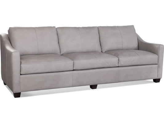 Oliver Leather Estate Sofa with Track Arms in Custom Leather