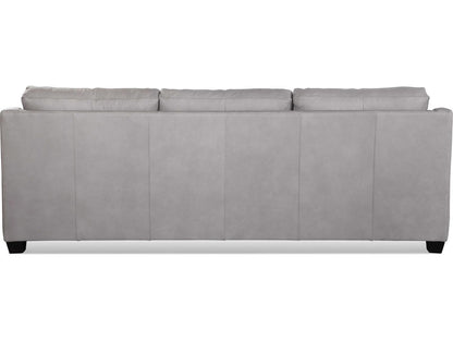 Oliver Leather Estate Sofa with Track Arms in Custom Leather