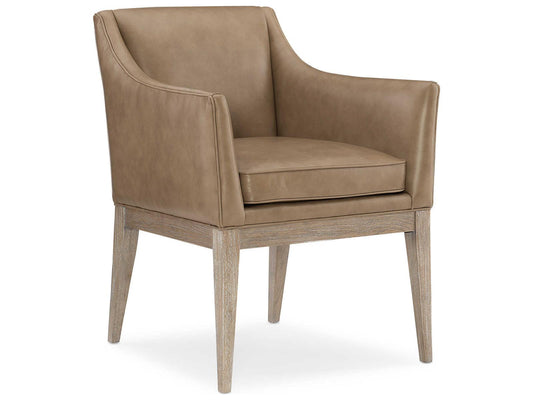 Classic Free and Easy Upholstered Dining Armchair in Ash Driftwood