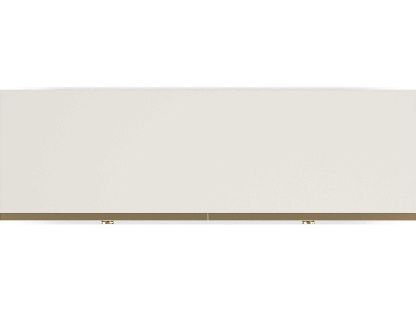 Bedrock Six-Drawer Dresser in Almond Milk and Champagne Gold