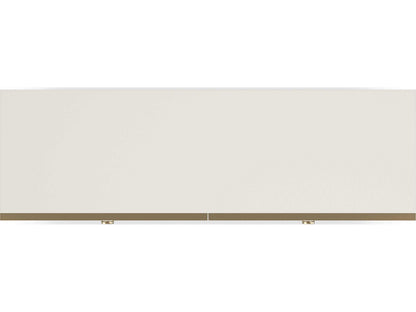 Bedrock Six-Drawer Dresser in Almond Milk and Champagne Gold