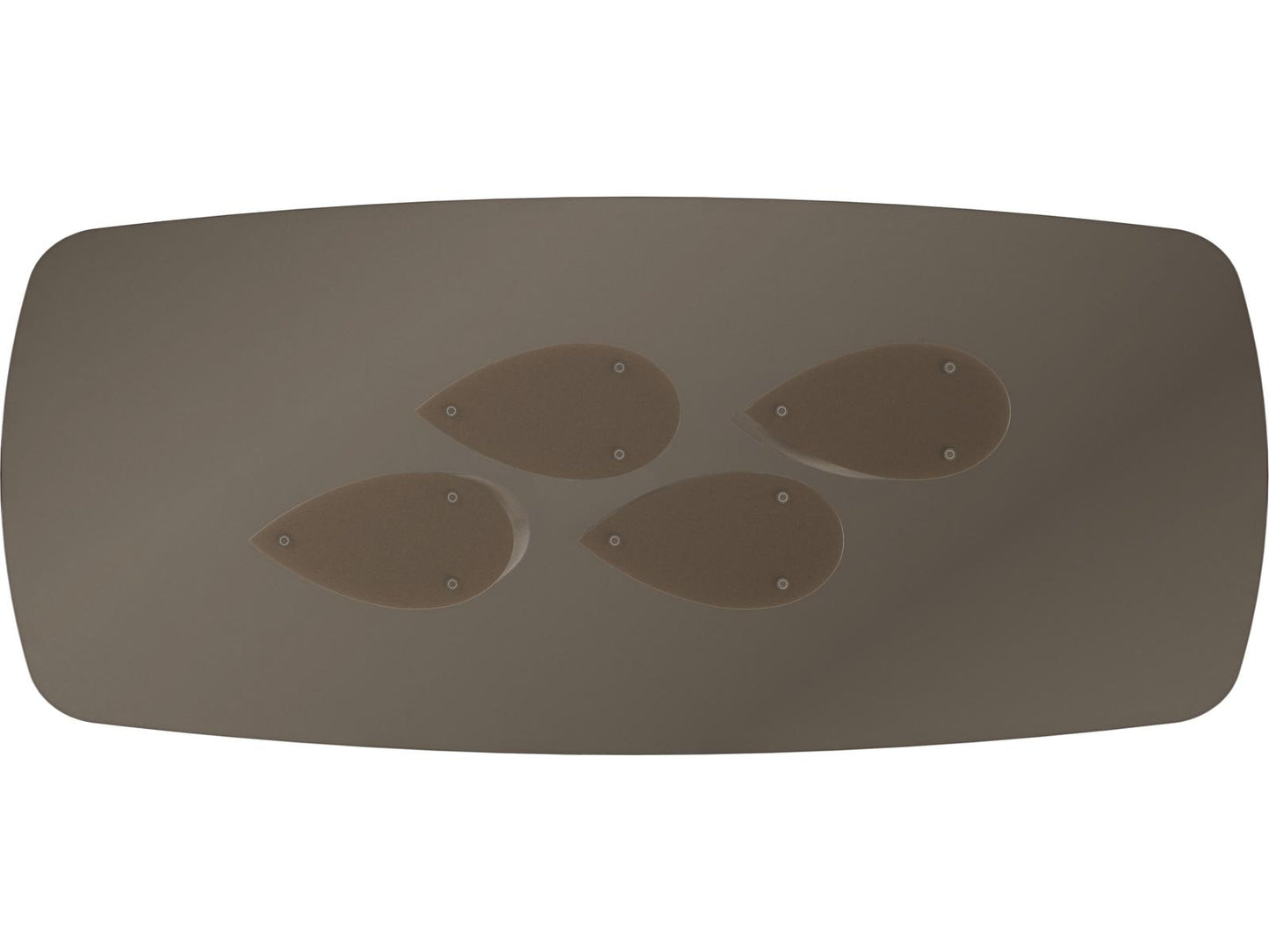 Aphelion 4 Rectangle 110-Inch Dining Table with Smoked Bronze Glass Top