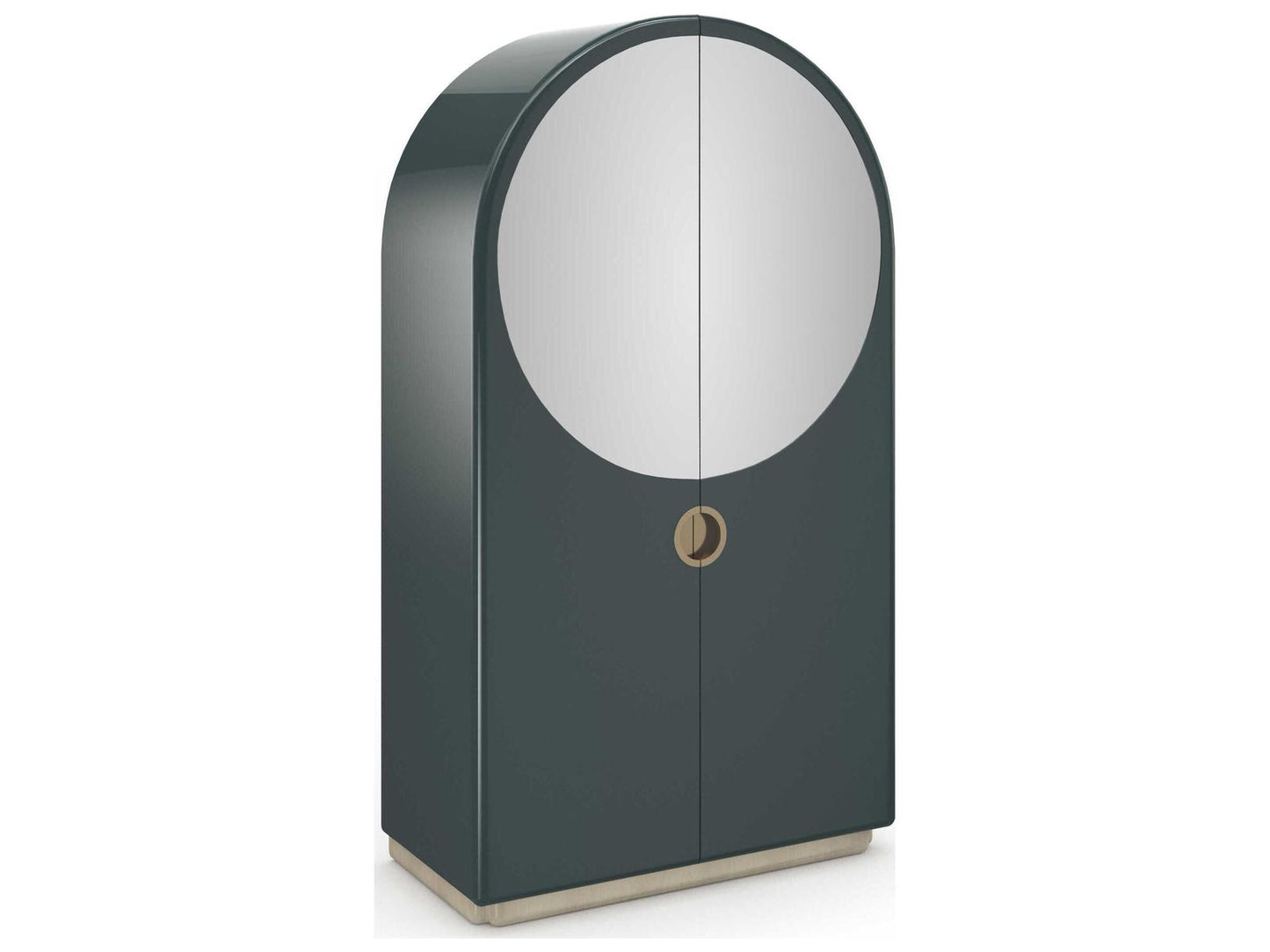 Gelee Armoire Apatite with Crystal Grey Mirror and Whisper of Gold Accents