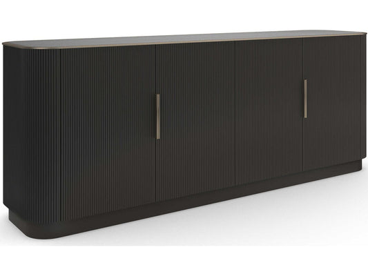 Love Rectangle Hardwood Sideboard in Dark Chocolate and Whisper of Gold