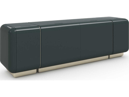 Gelee Media Console in Apatite Gloss with Whisper of Gold Accents