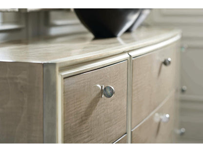 Made To Shine Nine Drawer Dresser in Moonlit Sand and Soft Silver Leaf