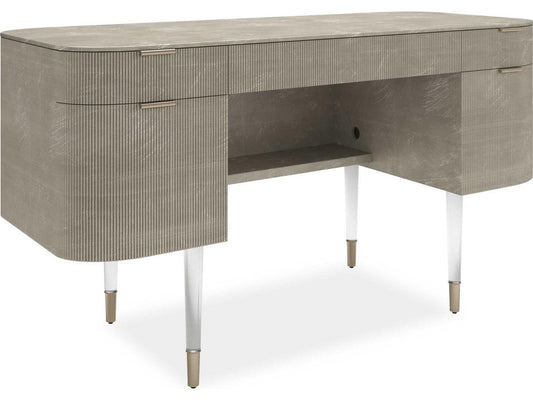 Lady Love Console Table in Oracle with Whisper of Gold Accents