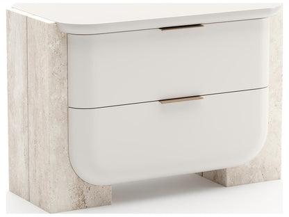 Overlap Large Nightstand Light in Latte and Whisper of Gold