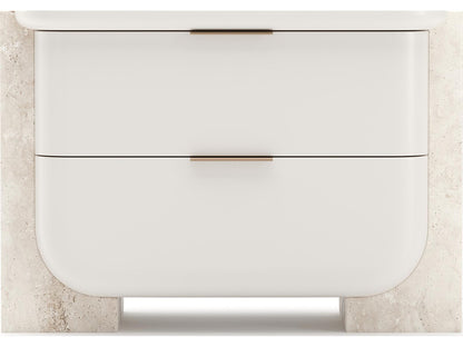 Overlap Large Nightstand Light in Latte and Whisper of Gold