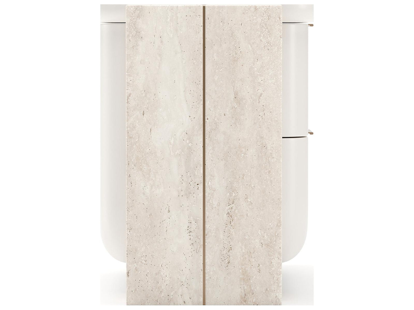 Overlap Large Nightstand Light in Latte and Whisper of Gold