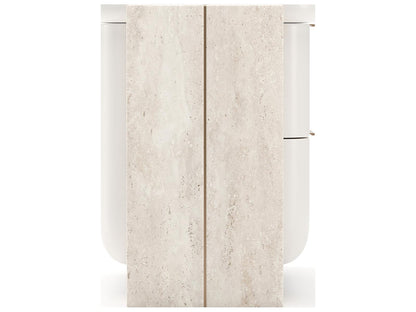 Overlap Large Nightstand Light in Latte and Whisper of Gold