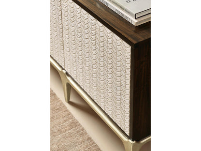 Classic For Your Viewing Pleasure Bone Encrusted 100" French Roast White Media Console