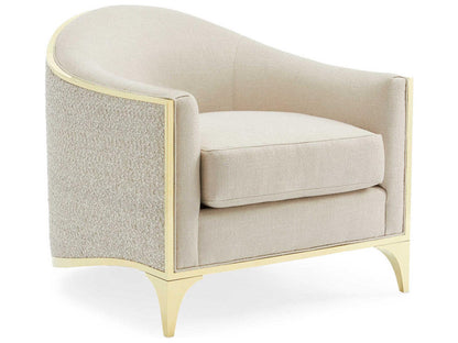 Signature Simpatico The Svelte Accent Chair in Moonstone and Majestic Gold