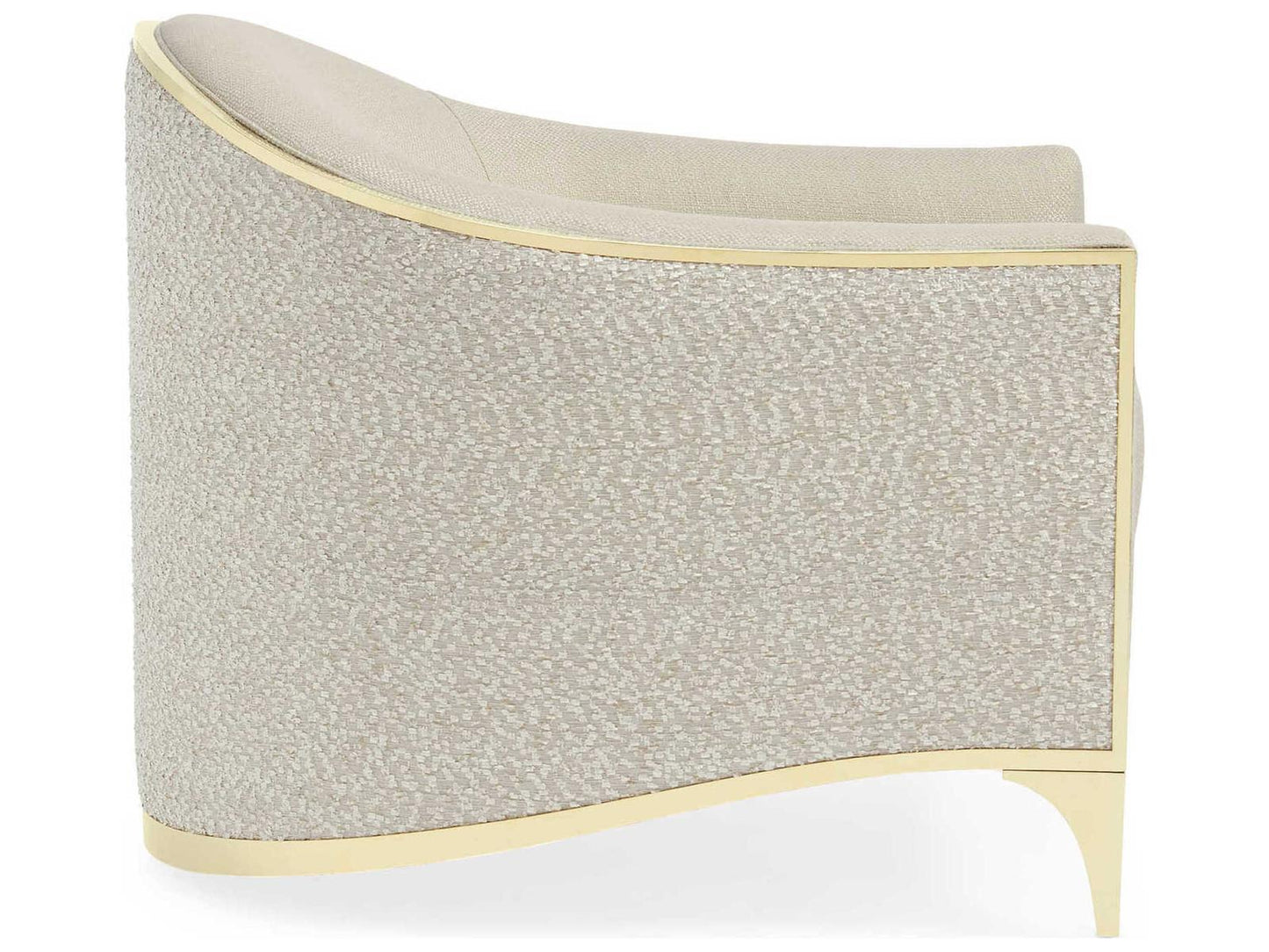 Signature Simpatico The Svelte Accent Chair in Moonstone and Majestic Gold