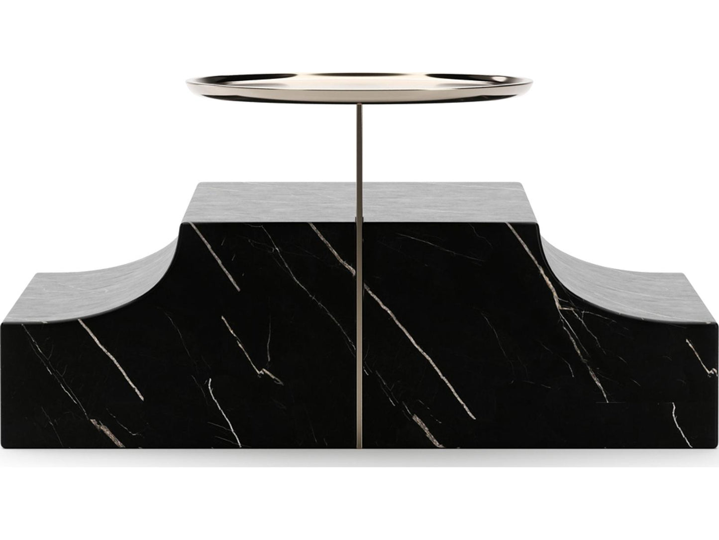 Overlap Round Stone End Table