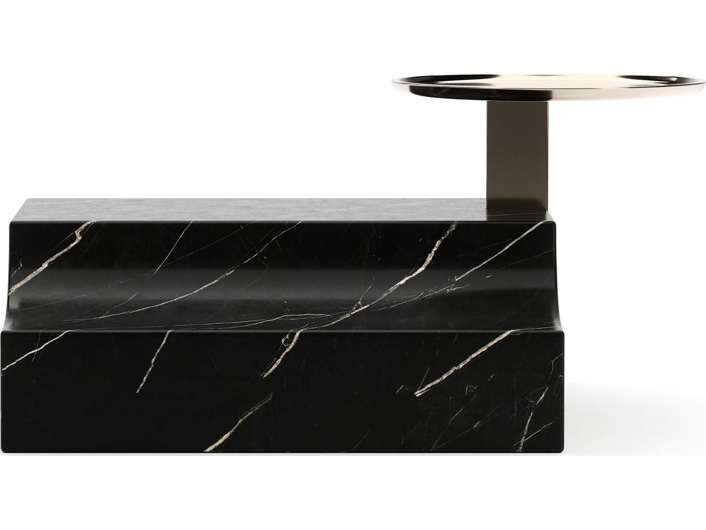 Overlap Round Stone End Table