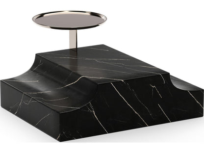 Overlap Round Stone End Table