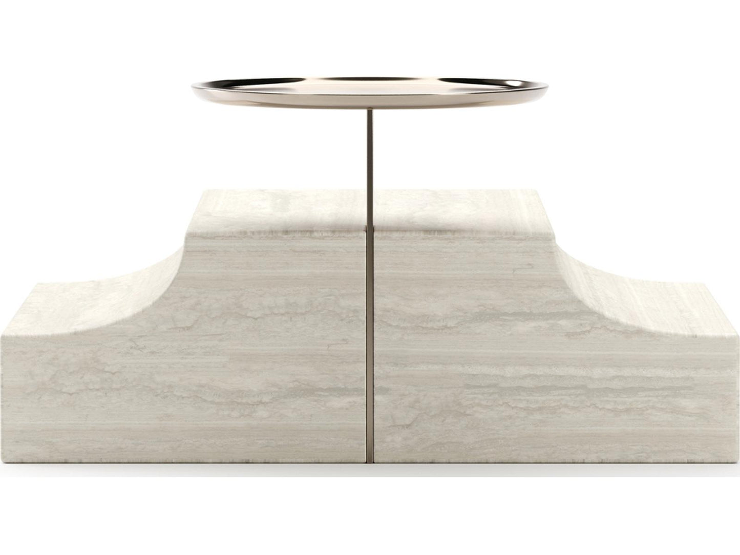 Overlap Round Stone End Table