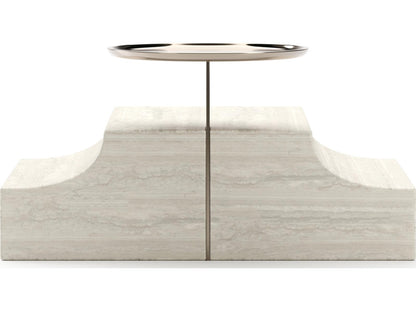 Overlap Round Stone End Table