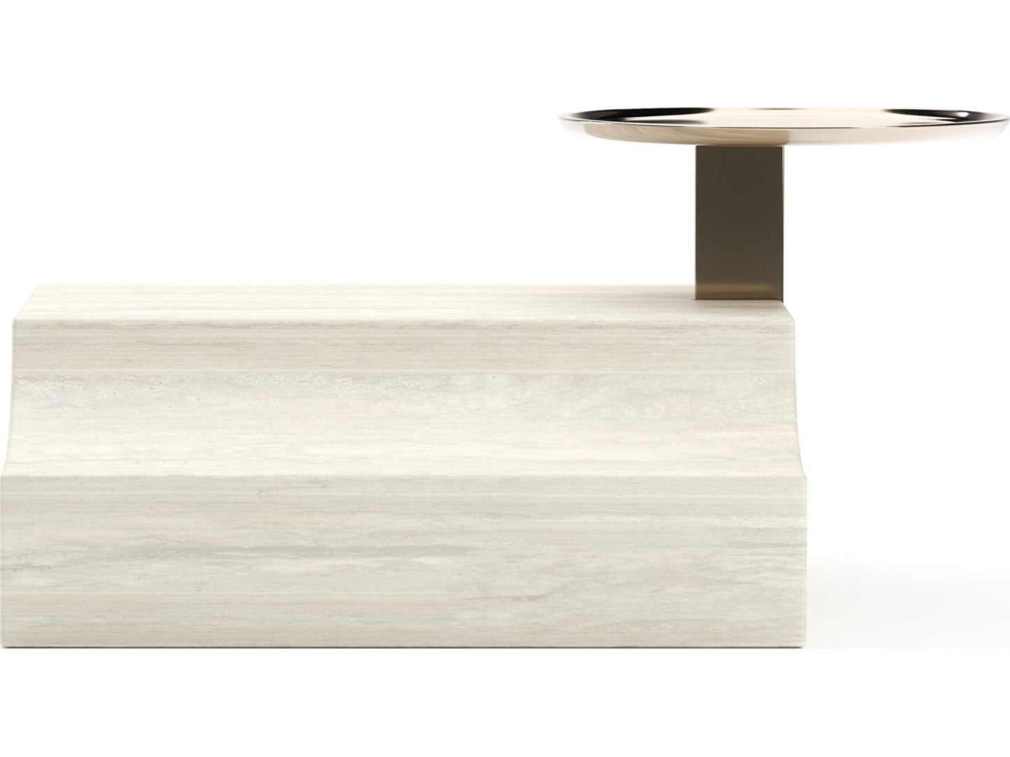 Overlap Round Stone End Table