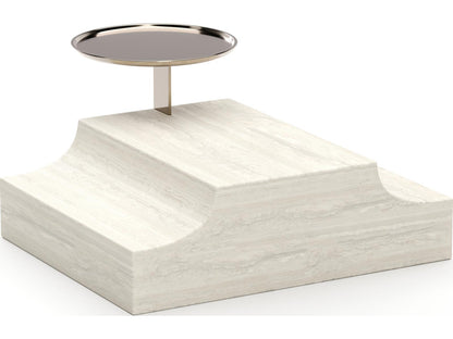 Overlap Round Stone End Table