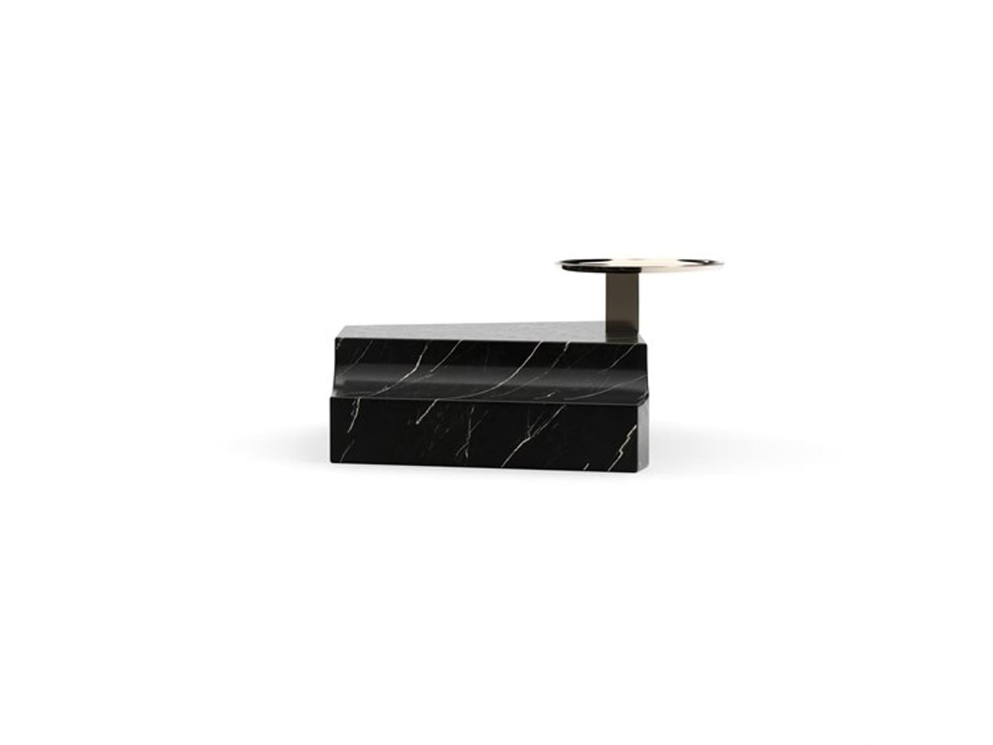 Overlap Round Stone End Table