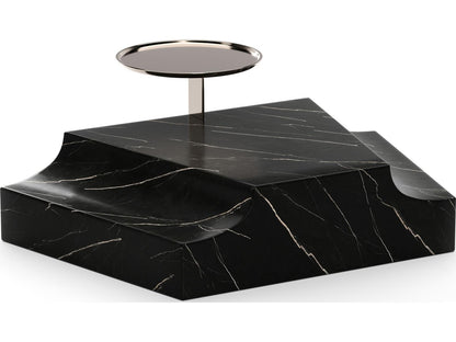 Overlap Round Stone End Table
