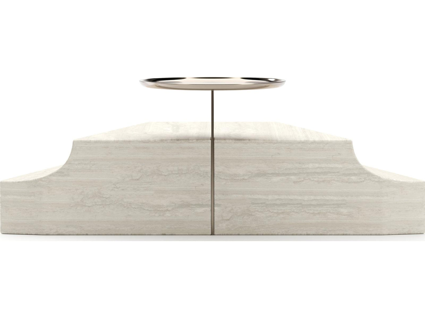 Overlap Round Stone End Table