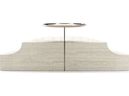 Overlap Round Stone End Table