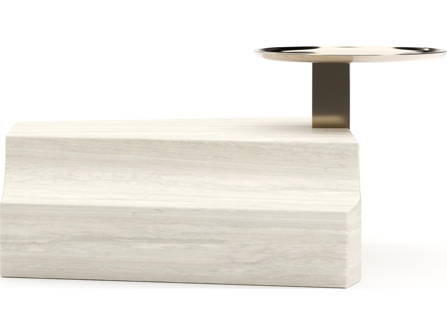 Overlap Round Stone End Table