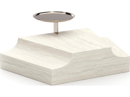 Overlap Round Stone End Table