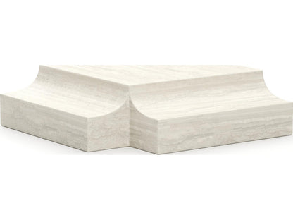Overlap Square Stone End Table