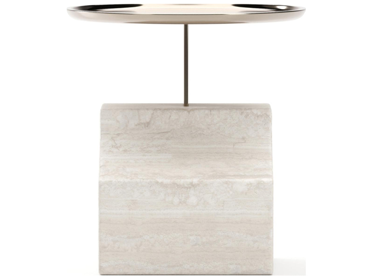Overlap Round Stone End Table