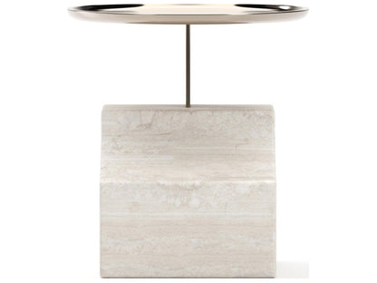 Overlap Round Stone End Table