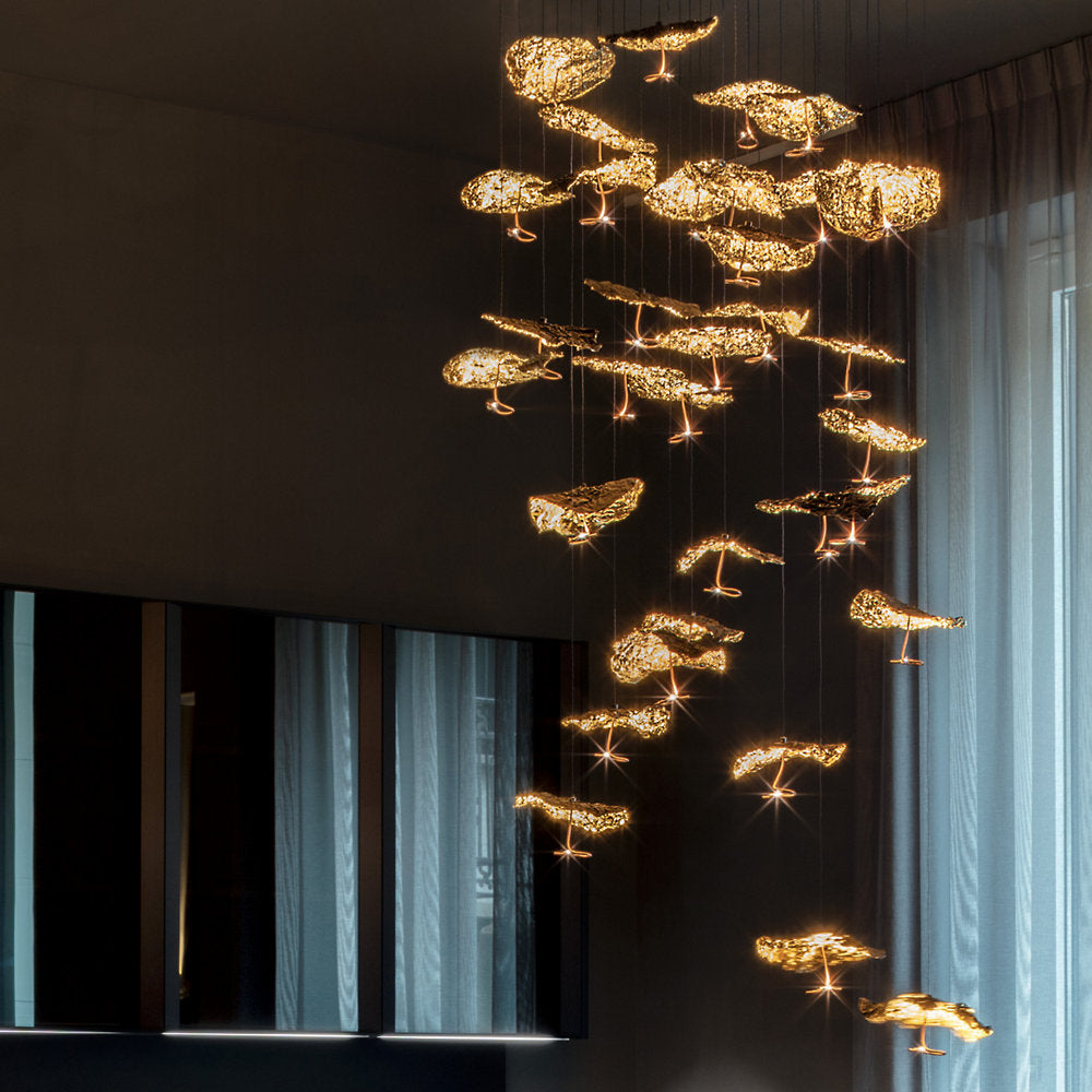 Gold Moon LED Chandelier