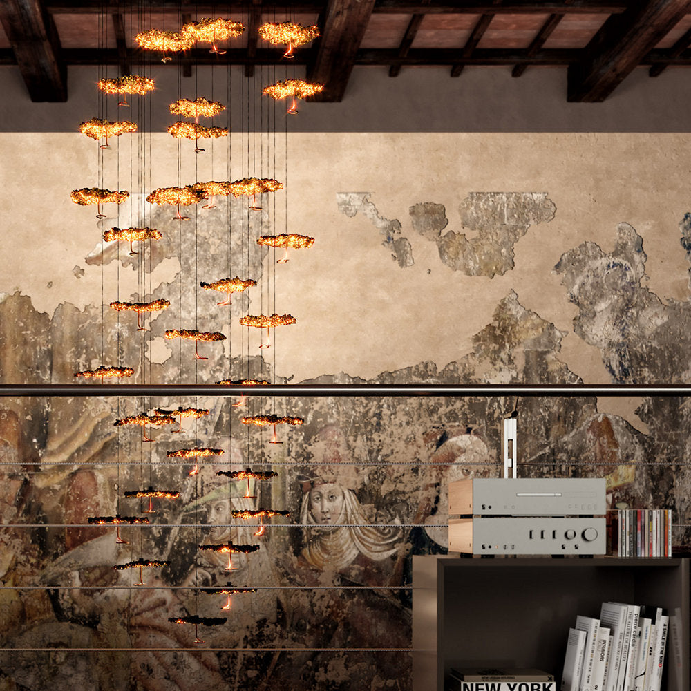 Gold Moon LED Chandelier