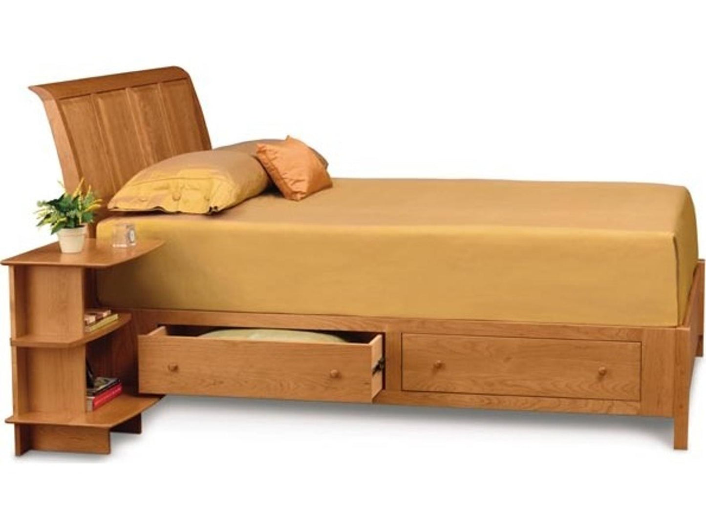 Sarah California King Sleigh Bed in Smoke Cherry Finish