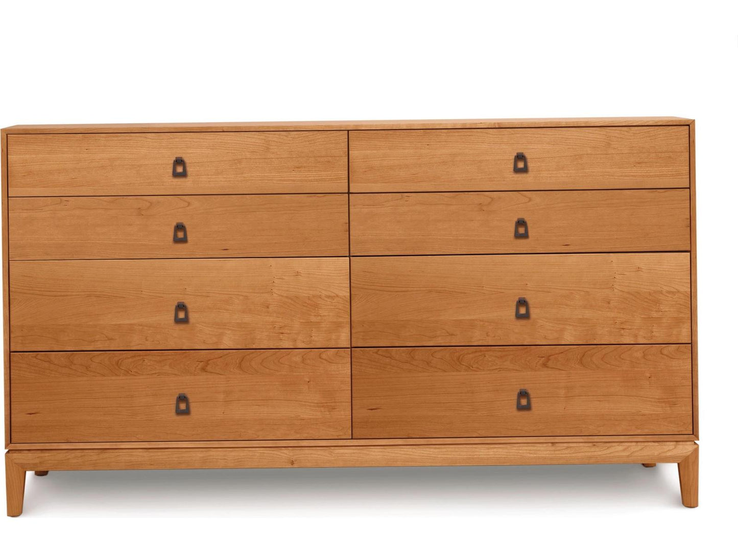 Mansfield 8-Drawer Solid Wood Double Dresser in Natural Walnut