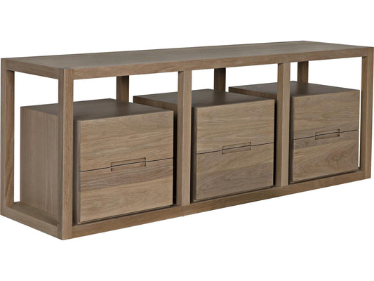 Grant Rectangle Console Table in Natural Oak